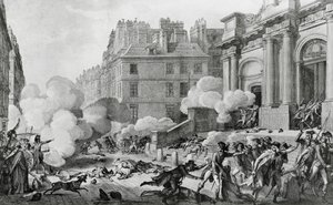 Napoleone Bonaparte reprime la rivolta realista davanti alla Chiesa di Saint-Roch a Parigi da Charles Monnet