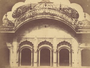 Esterno del Trono di Cristallo nel Dewan-i-Khas da Charles Moravia