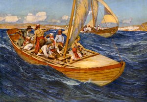 Uccelli da preda (litografia a colori)