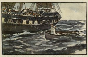 Illustrazione per La riabilitazione della Vigia, di Morley Roberts da Charles Napier Hemy
