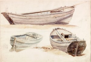 Studi di barche da salmone da Charles Napier Hemy