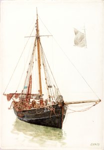 Studio di una barca da pesca da Charles Napier Hemy