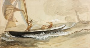 Studio di uno yacht da corsa