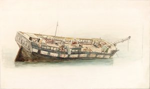 Naufragio di una nave da guerra da Charles Napier Hemy