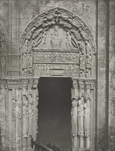 Cattedrale di Chartres: Porta destra del Portale Reale con Nostra Signora di Chartres da Charles Nègre