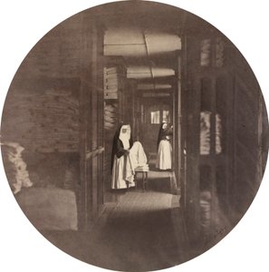 Asile Impérial de Vincennes: la sala della biancheria, 1859 (foto) da Charles Nègre