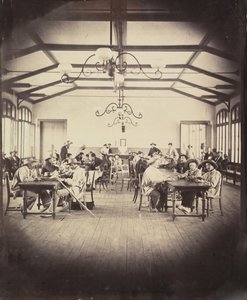 Asilo imperiale di Vincennes, sala da gioco, 1858-59 da Charles Nègre