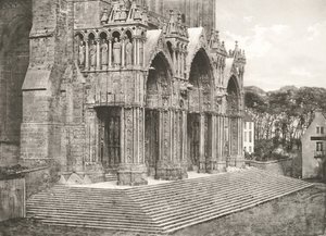 Cattedrale di Chartres - Portico del Sud XII secolo, c. 1854, stampato c. 1857 da Charles Nègre