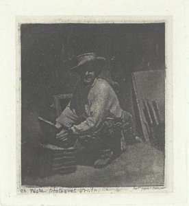 Muratore inginocchiato, febbraio-marzo 1854, stampato 1982 da Charles Nègre