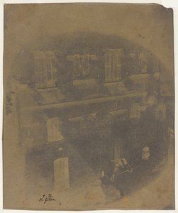 Parte inferiore della facciata di una casa romanica a Saint-Gilles du Gard, 1852 (calotipo (negativo su carta cerata)) da Charles Nègre