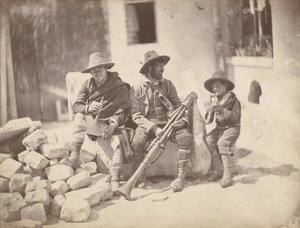Pifférari Assis, Musicisti di strada italiani (nel cortile, 21 Quai de Bourbon) da Charles Nègre