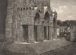 Planche XII Cattedrale di Chartres, Portico del Sud da Charles Nègre