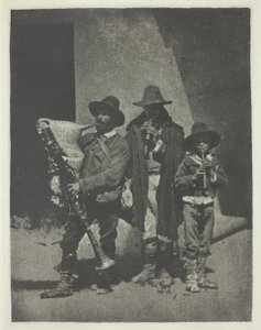 Musicisti di strada in piedi da Charles Nègre