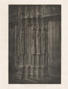 Planche XIII – Cathédrale de Chartres, Statues Colonnes de la Porte Centrale du Portail Royal