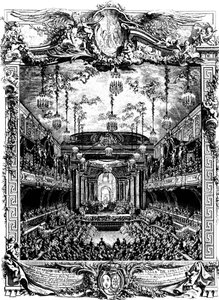 Decorazione di una sala a Versailles, Francia, 1745 da Charles Nicolas Cochin