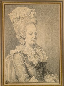 Ritratto a mezzo busto di una donna seduta, 1781 da Charles Nicolas Cochin