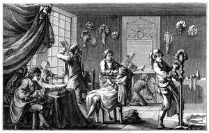 La bottega del barbiere da Charles Nicolas Cochin