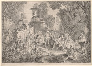 Il gioco del cecco, 1739 da Charles Nicolas Cochin