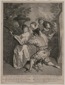 Il romanziere, 1727 da Charles Nicolas Cochin