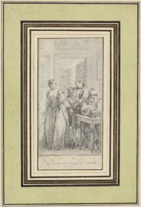 Ottavo giorno, prima storia, Madonna Ambruogia dà al marito i duecento fiorini che le sono stati dati da Gulfardo in pagamento per i suoi favori da Charles Nicolas Cochin II