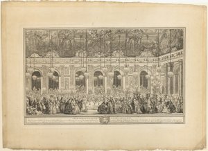 Decorazione per un ballo in maschera dato dal Re da Charles Nicolas Cochin I