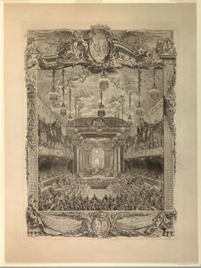 Decorazione della sala dello spettacolo da Charles Nicolas Cochin the younger