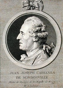 Jean Joseph Cassanea de Mondonville (1711-72) inciso da Augustin de Saint-Aubin (1736-1807) 1768 da Charles Nicolas II (after) Cochin