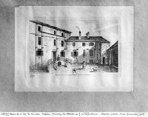 Casa di Jean de La Fontaine a Chateau-Thierry, 1838 da Charles Nicolas Ransonnette