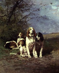 Cani a riposo da Charles Oliver de Penne