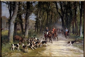 Il duca di Orleans a caccia nel bosco di Sylvie da Charles Oliver de Penne