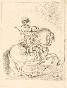 Un dragone a cavallo da Charles Parrocel