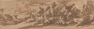 Battaglia di Cavalleria vicino a un Fiume da Charles Parrocel