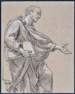 Figura drappeggiata con un libro