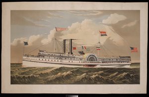 Piroscafo americano City of Worcester Norwich Line per Boston via New London e Norwich da Charles Parsons