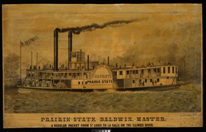 Prairie State. Baldwin, Master. Un pacchetto regolare da St Louis a La Salle, sul fiume Illinois da Charles Parsons