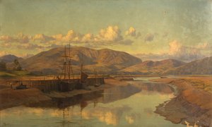 Vecchio molo di Wigtown e Cairnsmuir, c.1890 da Charles Parsons Knight