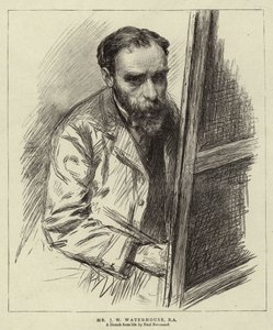 Mr J W Waterhouse, RA da Charles Paul (after) Renouard