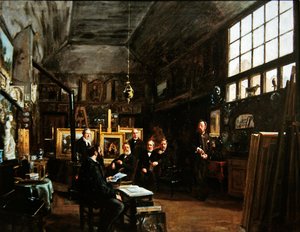 Riunione del consiglio della Società Artesiana degli Amici delle Arti, dopo il 1874 da Charles Paul Etienne Desavary