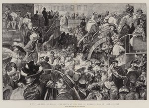 Una popolare località Cockney, la folla ai piedi di Highgate Hill durante il Bank Holiday da Charles Paul Renouard