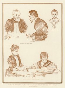 Schizzi dal vivo a Rambouillet durante le vacanze del Presidente Loubet da Charles Paul Renouard