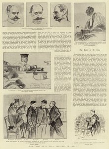 Il processo di M. Zola, schizzi in tribunale