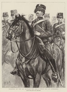 Cavalieri del 4° Ussari in uscita per una giornata di campo ad Aldershot da Charles Paul Renouard