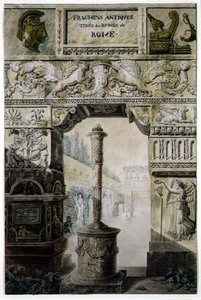 Frammenti Antichi da Roma Antica, design per una pagina del titolo da 