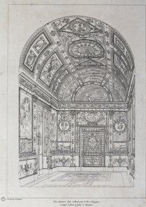 Interno dello studio per il Re di Spagna a Parigi da Charles Percier