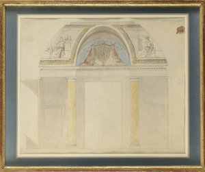 Studio per la decorazione del trono al Palais des Tuileries