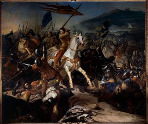 Guerre fiamminghe: La battaglia di Mons en Puelle del 18 agosto da Charles Philippe Lariviere