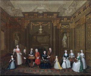 Una festa del tè a casa della Contessa di Portland da Charles Phillips