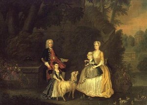 Sir William Strickland e la sua famiglia da Charles Phillips