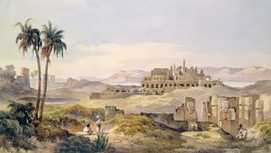 Veduta delle rovine di Karnak in Egitto da Charles Pierron