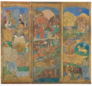 Paravento a tre pannelli, c.1916-17 da Charles Prendergast